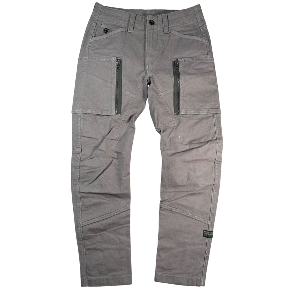 G-Star Raw Zip Pkt 3D Skinny Cargo Pants Mens 30x27 Grey Tactical Streetwear